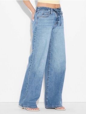 Wild Fable Low-Rise Baggy Jeans Blue Cotton Rigid Denim Women’s Size 6 NWT